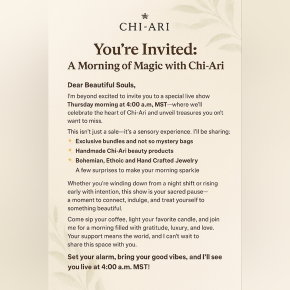 Chi-Ari Invitation Card All Things Handmade - Picture 1 of 1